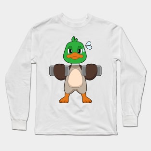 Duck Fitness Dumbbells Sports Long Sleeve T-Shirt